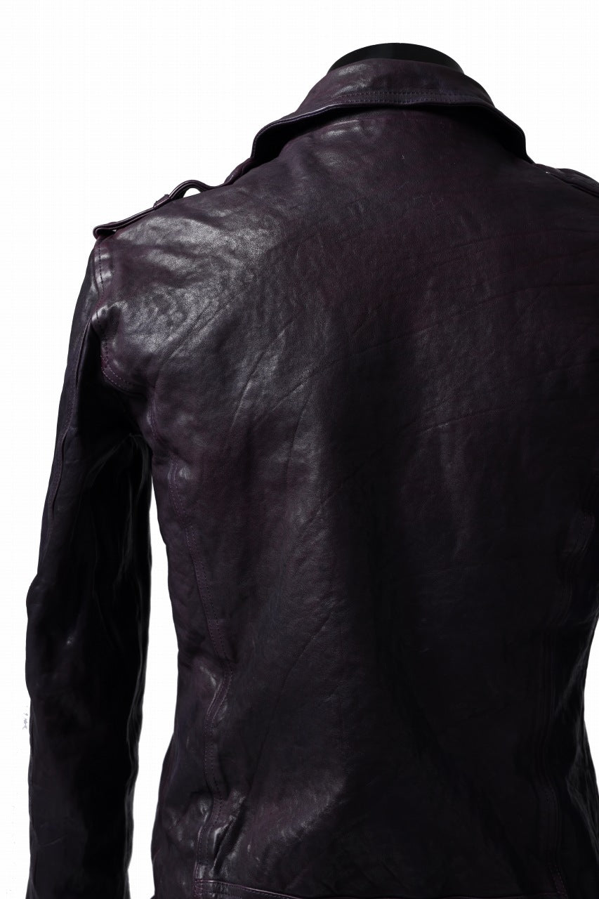 Load image into Gallery viewer, ISAMU KATAYAMA BACKLASH DOUBLE BREASTED JACKET / DOUBLE-SHOULDER OBJECT DYED (PURPLE)