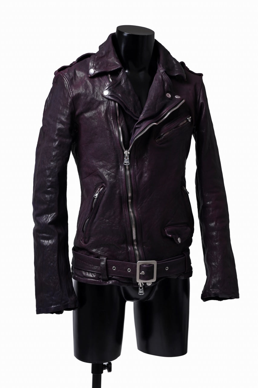 Load image into Gallery viewer, ISAMU KATAYAMA BACKLASH DOUBLE BREASTED JACKET / DOUBLE-SHOULDER OBJECT DYED (PURPLE)