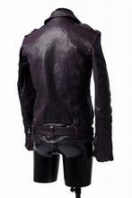 Load image into Gallery viewer, ISAMU KATAYAMA BACKLASH DOUBLE BREASTED JACKET / DOUBLE-SHOULDER OBJECT DYED (PURPLE)