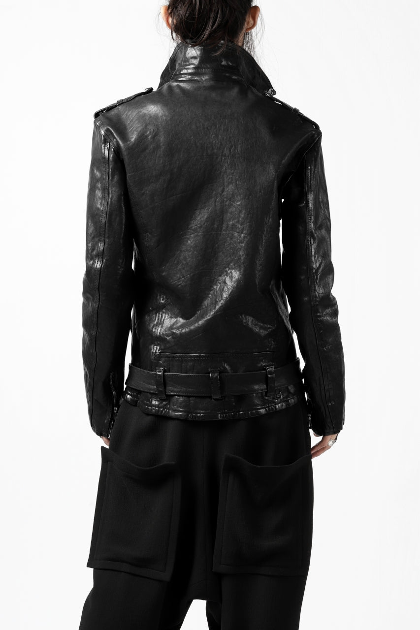 Load image into Gallery viewer, ISAMU KATAYAMA BACKLASH DOUBLE BREASTED JACKET / DOUBLE-SHOULDER OBJECT DYED (BLACK)
