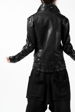 Load image into Gallery viewer, ISAMU KATAYAMA BACKLASH DOUBLE BREASTED JACKET / DOUBLE-SHOULDER OBJECT DYED (BLACK)