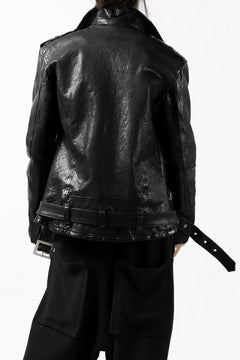Load image into Gallery viewer, ISAMU KATAYAMA BACKLASH DOUBLE BREASTED JACKET / DOUBLE-SHOULDER OBJECT DYED (BLACK)