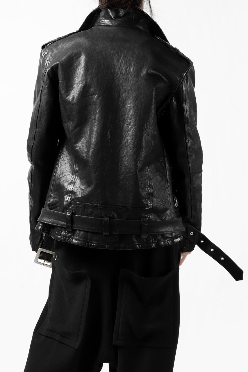 Load image into Gallery viewer, ISAMU KATAYAMA BACKLASH DOUBLE BREASTED JACKET / DOUBLE-SHOULDER OBJECT DYED (BLACK)
