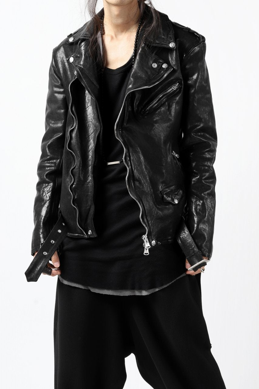 Load image into Gallery viewer, ISAMU KATAYAMA BACKLASH DOUBLE BREASTED JACKET / DOUBLE-SHOULDER OBJECT DYED (BLACK)