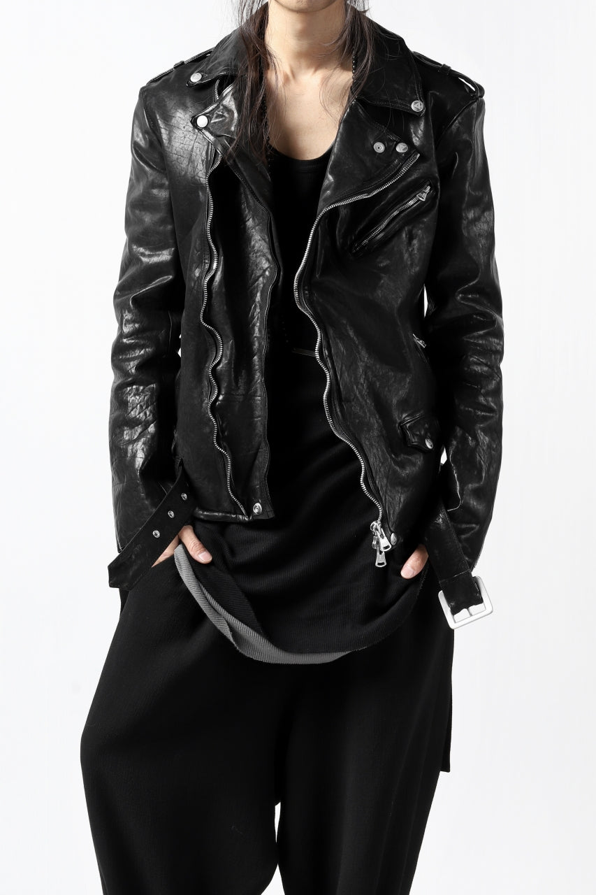 Load image into Gallery viewer, ISAMU KATAYAMA BACKLASH DOUBLE BREASTED JACKET / DOUBLE-SHOULDER OBJECT DYED (BLACK)