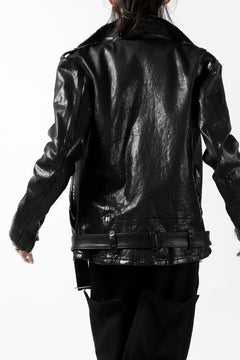 Load image into Gallery viewer, ISAMU KATAYAMA BACKLASH DOUBLE BREASTED JACKET / DOUBLE-SHOULDER OBJECT DYED (BLACK)