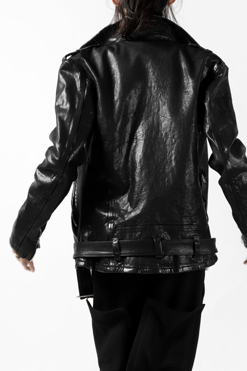 Load image into Gallery viewer, ISAMU KATAYAMA BACKLASH DOUBLE BREASTED JACKET / DOUBLE-SHOULDER OBJECT DYED (BLACK)