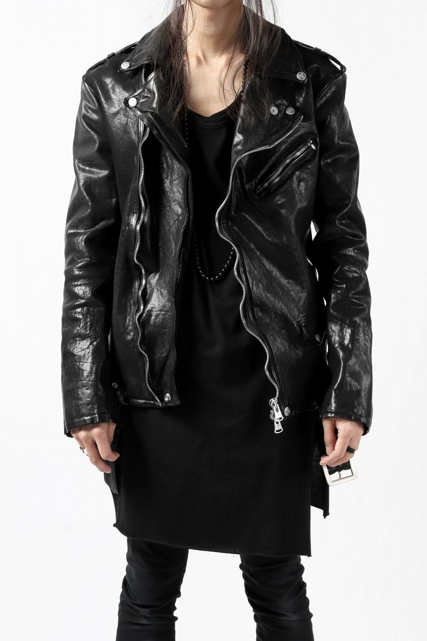 画像をギャラリービューアに読み込む, ISAMU KATAYAMA BACKLASH DOUBLE BREASTED JACKET / DOUBLE-SHOULDER OBJECT DYED (BLACK)