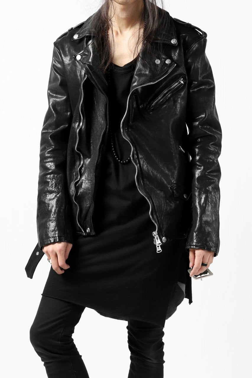 Load image into Gallery viewer, ISAMU KATAYAMA BACKLASH DOUBLE BREASTED JACKET / DOUBLE-SHOULDER OBJECT DYED (BLACK)