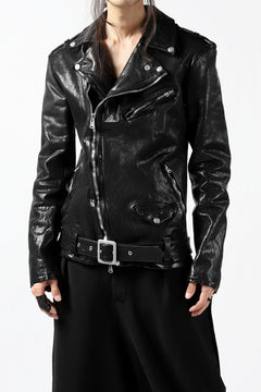Load image into Gallery viewer, ISAMU KATAYAMA BACKLASH DOUBLE BREASTED JACKET / DOUBLE-SHOULDER OBJECT DYED (BLACK)