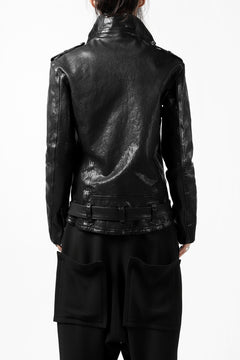 Load image into Gallery viewer, ISAMU KATAYAMA BACKLASH DOUBLE BREASTED JACKET / DOUBLE-SHOULDER OBJECT DYED (BLACK)