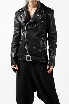 Load image into Gallery viewer, ISAMU KATAYAMA BACKLASH DOUBLE BREASTED JACKET / DOUBLE-SHOULDER OBJECT DYED (BLACK)