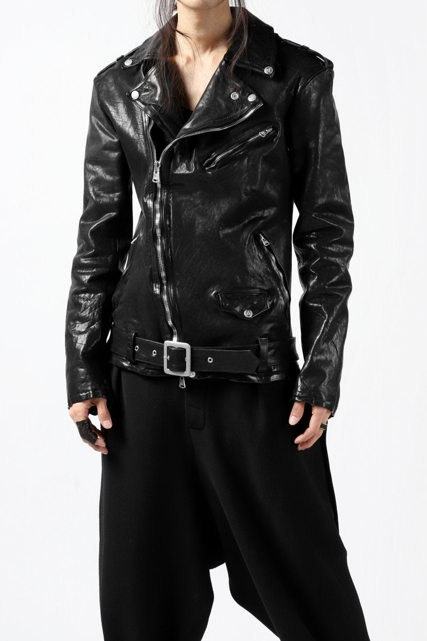 画像をギャラリービューアに読み込む, ISAMU KATAYAMA BACKLASH DOUBLE BREASTED JACKET / DOUBLE-SHOULDER OBJECT DYED (BLACK)