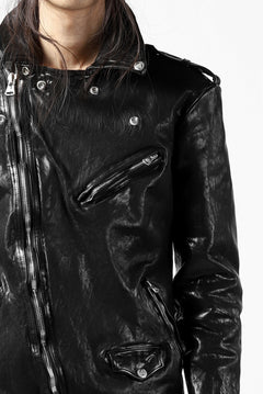 Load image into Gallery viewer, ISAMU KATAYAMA BACKLASH DOUBLE BREASTED JACKET / DOUBLE-SHOULDER OBJECT DYED (BLACK)