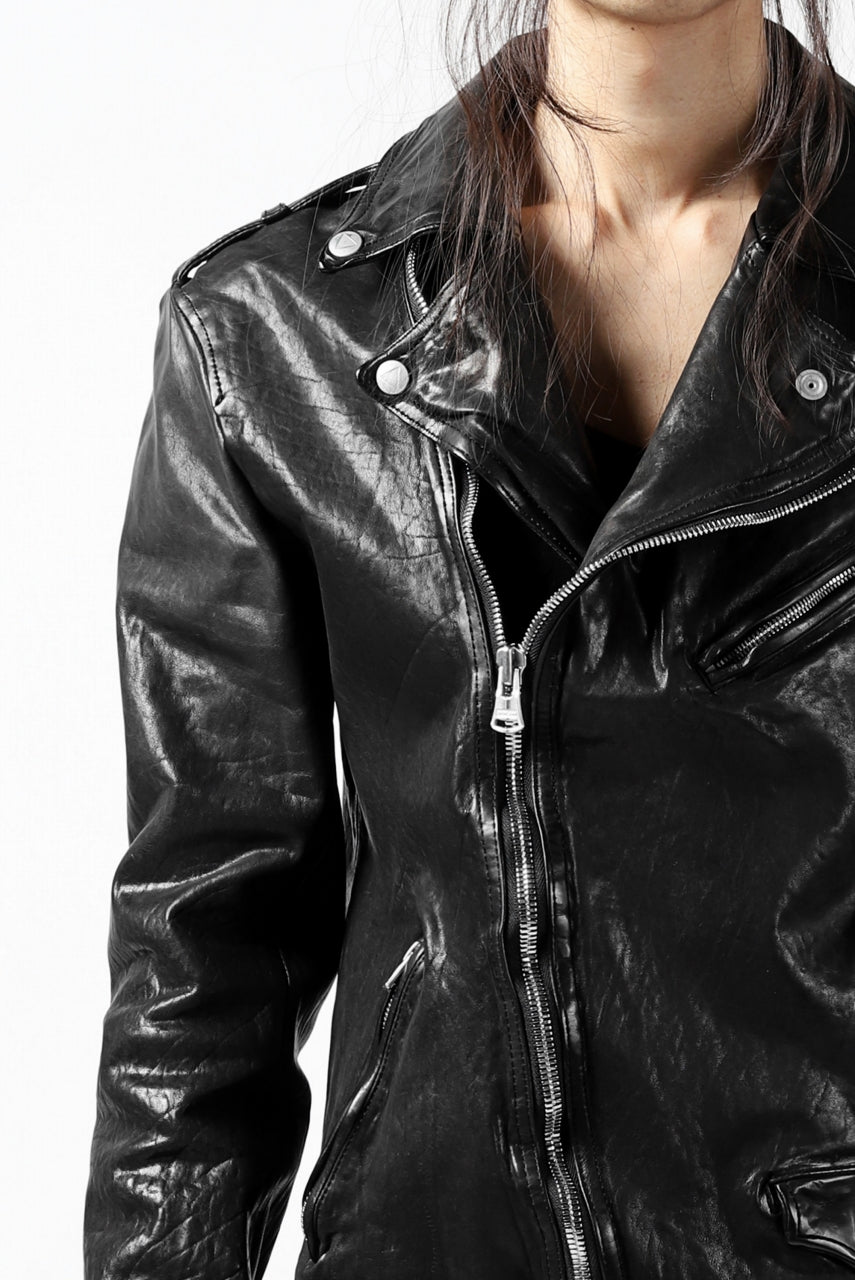 Load image into Gallery viewer, ISAMU KATAYAMA BACKLASH DOUBLE BREASTED JACKET / DOUBLE-SHOULDER OBJECT DYED (BLACK)