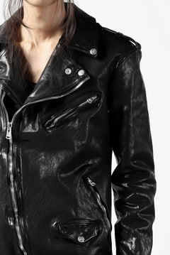 Load image into Gallery viewer, ISAMU KATAYAMA BACKLASH DOUBLE BREASTED JACKET / DOUBLE-SHOULDER OBJECT DYED (BLACK)