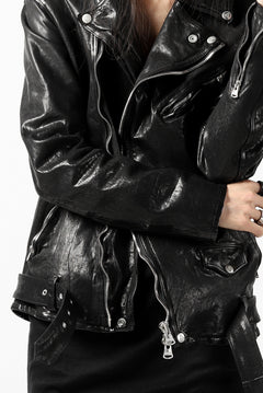 Load image into Gallery viewer, ISAMU KATAYAMA BACKLASH DOUBLE BREASTED JACKET / DOUBLE-SHOULDER OBJECT DYED (BLACK)