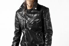 Load image into Gallery viewer, ISAMU KATAYAMA BACKLASH DOUBLE BREASTED JACKET / DOUBLE-SHOULDER OBJECT DYED (BLACK)