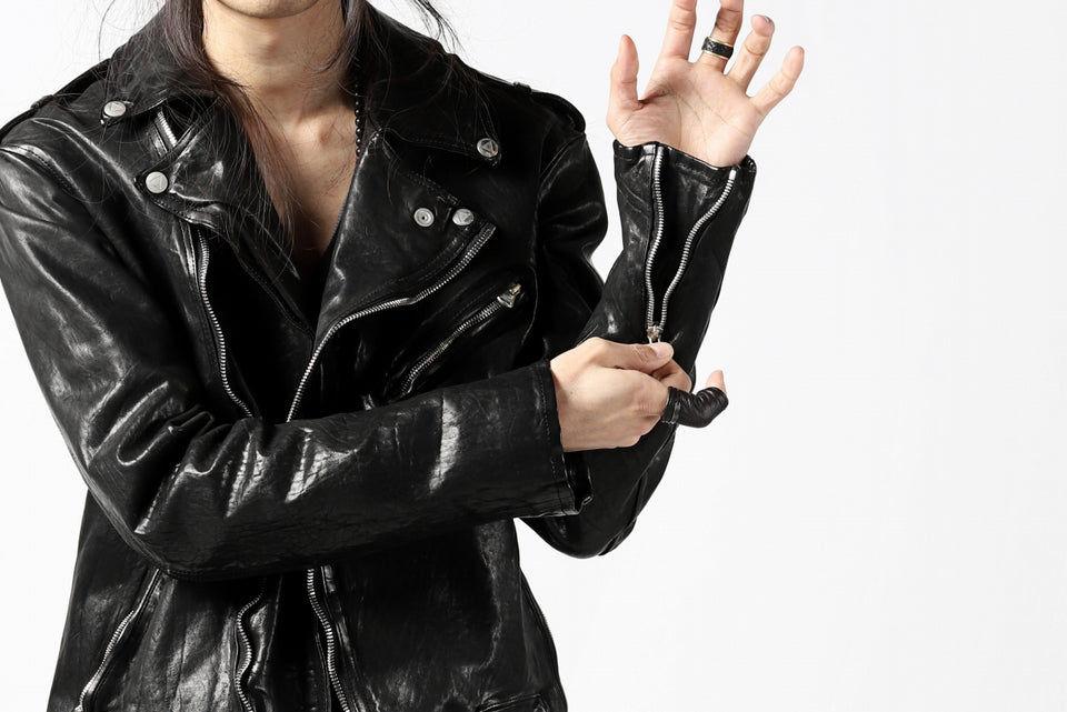 Load image into Gallery viewer, ISAMU KATAYAMA BACKLASH DOUBLE BREASTED JACKET / DOUBLE-SHOULDER OBJECT DYED (BLACK)