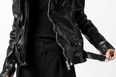 Load image into Gallery viewer, ISAMU KATAYAMA BACKLASH DOUBLE BREASTED JACKET / DOUBLE-SHOULDER OBJECT DYED (BLACK)