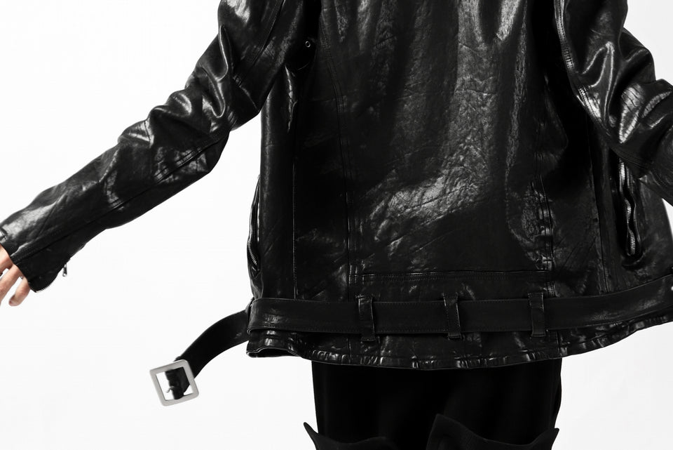 Load image into Gallery viewer, ISAMU KATAYAMA BACKLASH DOUBLE BREASTED JACKET / DOUBLE-SHOULDER OBJECT DYED (BLACK)