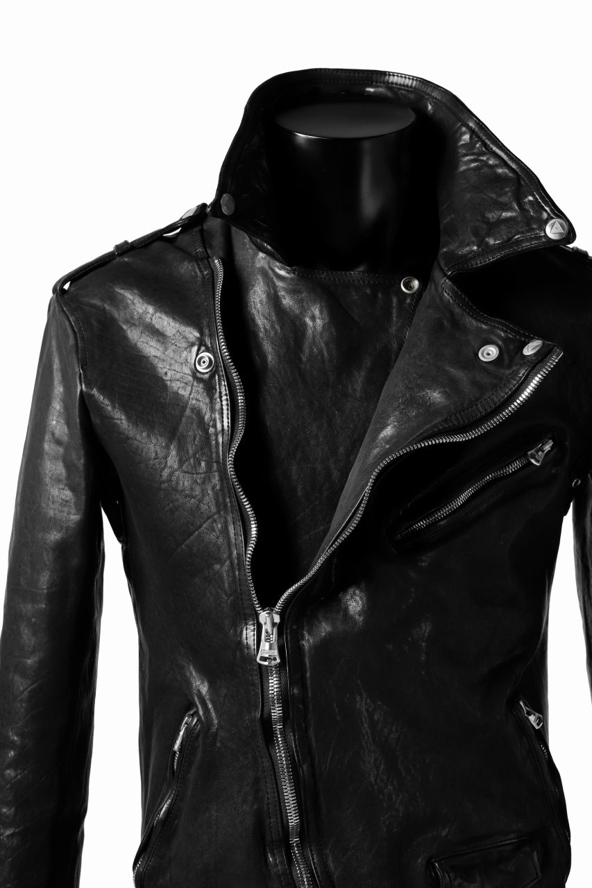 Load image into Gallery viewer, ISAMU KATAYAMA BACKLASH DOUBLE BREASTED JACKET / DOUBLE-SHOULDER OBJECT DYED (BLACK)