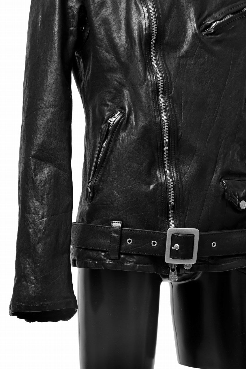 画像をギャラリービューアに読み込む, ISAMU KATAYAMA BACKLASH DOUBLE BREASTED JACKET / DOUBLE-SHOULDER OBJECT DYED (BLACK)