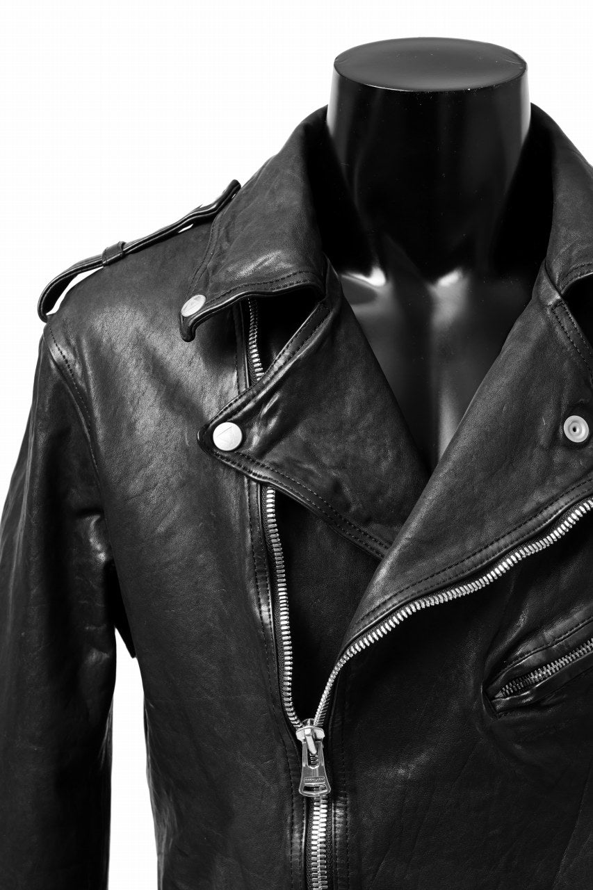 画像をギャラリービューアに読み込む, ISAMU KATAYAMA BACKLASH DOUBLE BREASTED JACKET / DOUBLE-SHOULDER OBJECT DYED (BLACK)