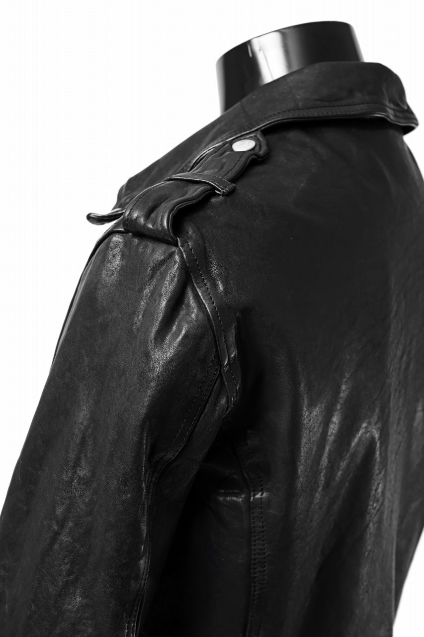 画像をギャラリービューアに読み込む, ISAMU KATAYAMA BACKLASH DOUBLE BREASTED JACKET / DOUBLE-SHOULDER OBJECT DYED (BLACK)