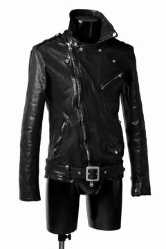 Load image into Gallery viewer, ISAMU KATAYAMA BACKLASH DOUBLE BREASTED JACKET / DOUBLE-SHOULDER OBJECT DYED (BLACK)