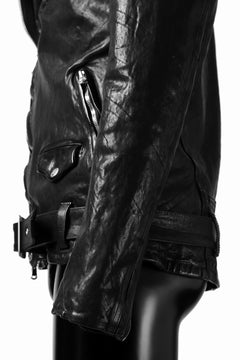 Load image into Gallery viewer, ISAMU KATAYAMA BACKLASH DOUBLE BREASTED JACKET / DOUBLE-SHOULDER OBJECT DYED (BLACK)