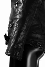 Load image into Gallery viewer, ISAMU KATAYAMA BACKLASH DOUBLE BREASTED JACKET / DOUBLE-SHOULDER OBJECT DYED (BLACK)