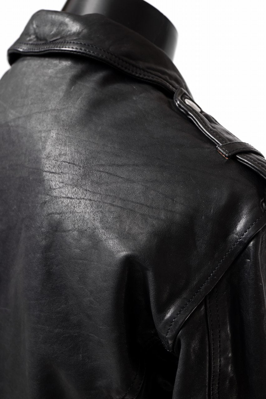 画像をギャラリービューアに読み込む, ISAMU KATAYAMA BACKLASH DOUBLE BREASTED JACKET / DOUBLE-SHOULDER OBJECT DYED (BLACK)