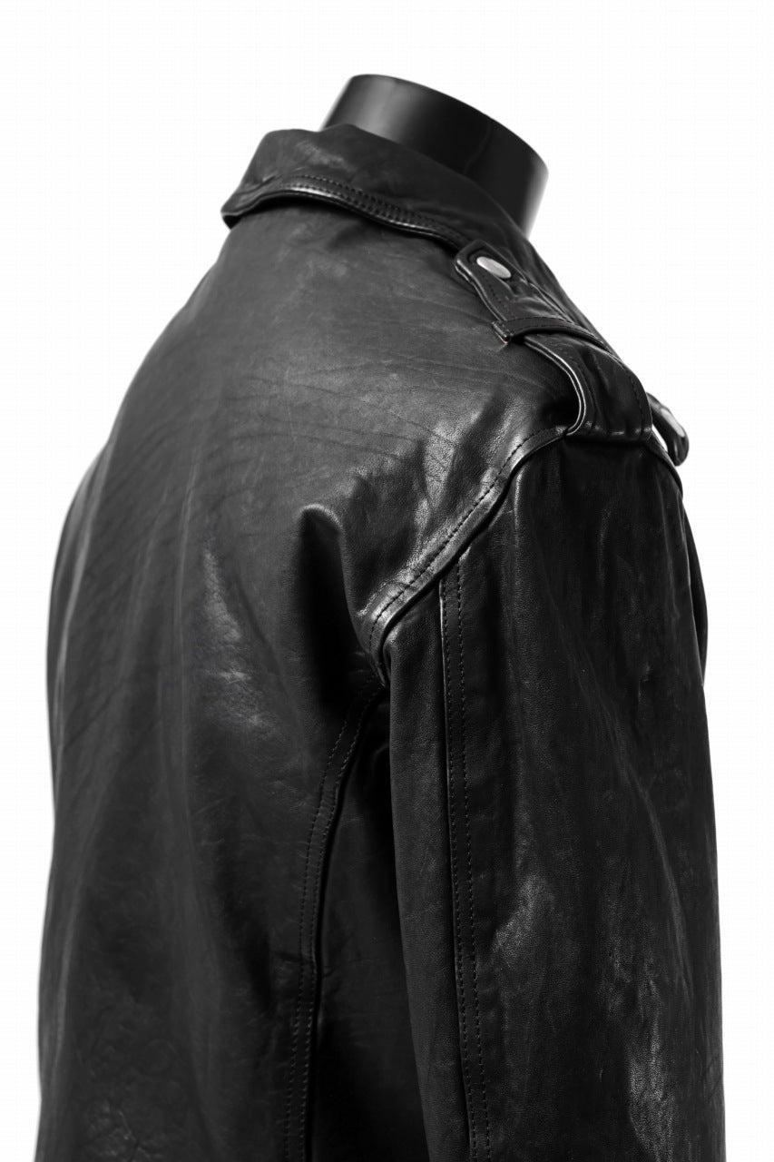 画像をギャラリービューアに読み込む, ISAMU KATAYAMA BACKLASH DOUBLE BREASTED JACKET / DOUBLE-SHOULDER OBJECT DYED (BLACK)