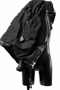 画像をギャラリービューアに読み込む, ISAMU KATAYAMA BACKLASH DOUBLE BREASTED JACKET / DOUBLE-SHOULDER OBJECT DYED (BLACK)
