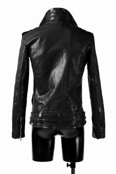 Load image into Gallery viewer, ISAMU KATAYAMA BACKLASH DOUBLE BREASTED JACKET / DOUBLE-SHOULDER OBJECT DYED (BLACK)