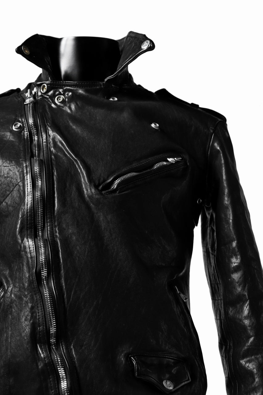 Load image into Gallery viewer, ISAMU KATAYAMA BACKLASH DOUBLE BREASTED JACKET / DOUBLE-SHOULDER OBJECT DYED (BLACK)