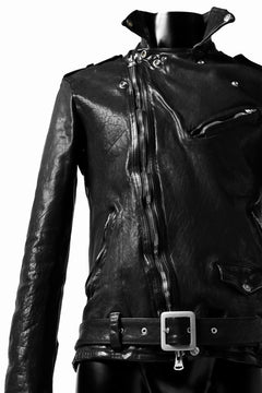 Load image into Gallery viewer, ISAMU KATAYAMA BACKLASH DOUBLE BREASTED JACKET / DOUBLE-SHOULDER OBJECT DYED (BLACK)