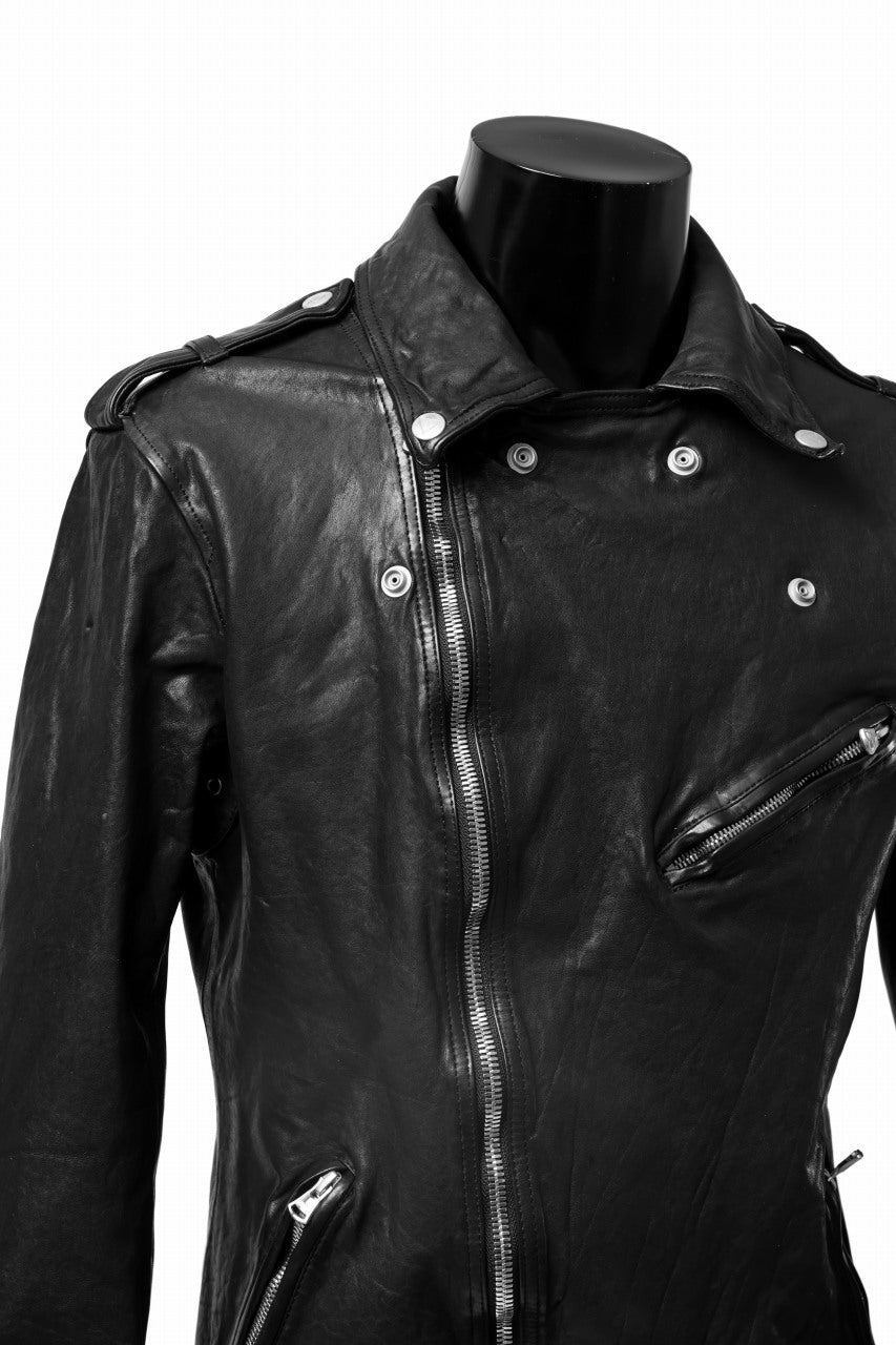 画像をギャラリービューアに読み込む, ISAMU KATAYAMA BACKLASH DOUBLE BREASTED JACKET / DOUBLE-SHOULDER OBJECT DYED (BLACK)