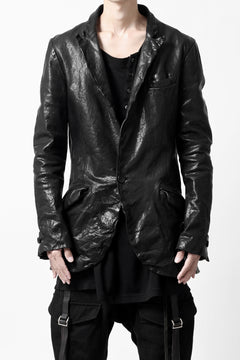画像をギャラリービューアに読み込む, ISAMU KATAYAMA BACKLASH TAILORED JACKET / DOUBLE-SHOULDER OBJECT DYED (BLACK)
