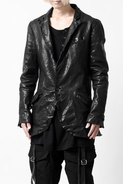 画像をギャラリービューアに読み込む, ISAMU KATAYAMA BACKLASH TAILORED JACKET / DOUBLE-SHOULDER OBJECT DYED (BLACK)