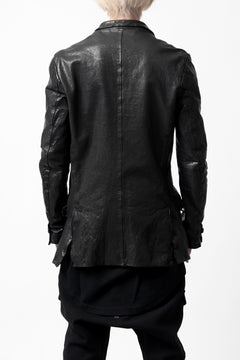 画像をギャラリービューアに読み込む, ISAMU KATAYAMA BACKLASH TAILORED JACKET / DOUBLE-SHOULDER OBJECT DYED (BLACK)