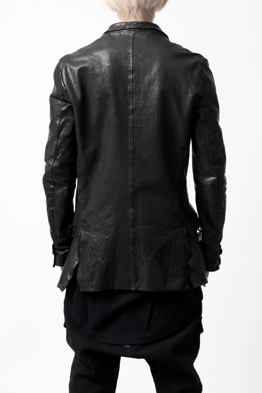 画像をギャラリービューアに読み込む, ISAMU KATAYAMA BACKLASH TAILORED JACKET / DOUBLE-SHOULDER OBJECT DYED (BLACK)