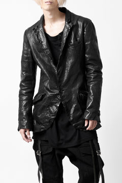 画像をギャラリービューアに読み込む, ISAMU KATAYAMA BACKLASH TAILORED JACKET / DOUBLE-SHOULDER OBJECT DYED (BLACK)
