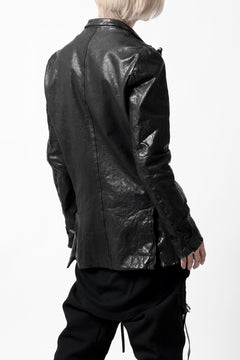 画像をギャラリービューアに読み込む, ISAMU KATAYAMA BACKLASH TAILORED JACKET / DOUBLE-SHOULDER OBJECT DYED (BLACK)