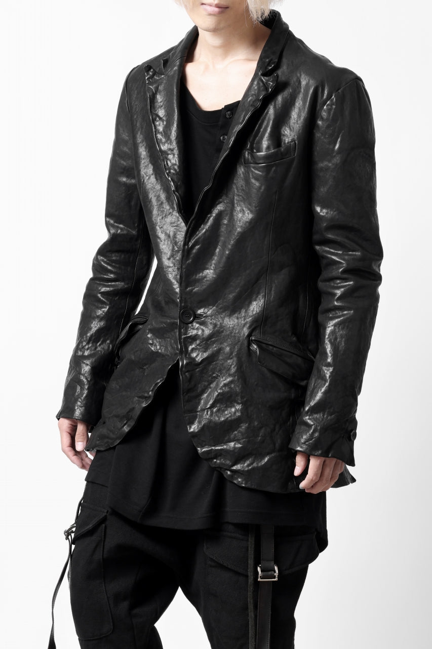 画像をギャラリービューアに読み込む, ISAMU KATAYAMA BACKLASH TAILORED JACKET / DOUBLE-SHOULDER OBJECT DYED (BLACK)