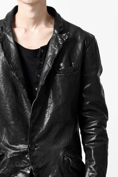 画像をギャラリービューアに読み込む, ISAMU KATAYAMA BACKLASH TAILORED JACKET / DOUBLE-SHOULDER OBJECT DYED (BLACK)