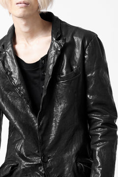 画像をギャラリービューアに読み込む, ISAMU KATAYAMA BACKLASH TAILORED JACKET / DOUBLE-SHOULDER OBJECT DYED (BLACK)