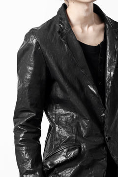 画像をギャラリービューアに読み込む, ISAMU KATAYAMA BACKLASH TAILORED JACKET / DOUBLE-SHOULDER OBJECT DYED (BLACK)
