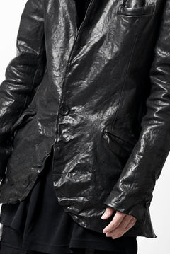 画像をギャラリービューアに読み込む, ISAMU KATAYAMA BACKLASH TAILORED JACKET / DOUBLE-SHOULDER OBJECT DYED (BLACK)